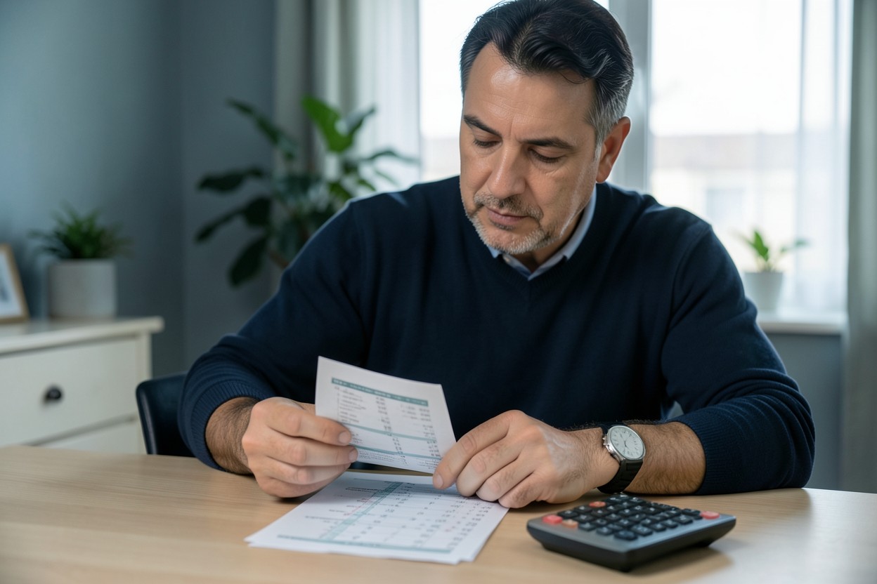 Persona revisando pagos y fechas de sus obligaciones